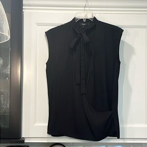 Theory silk p-bow blouse